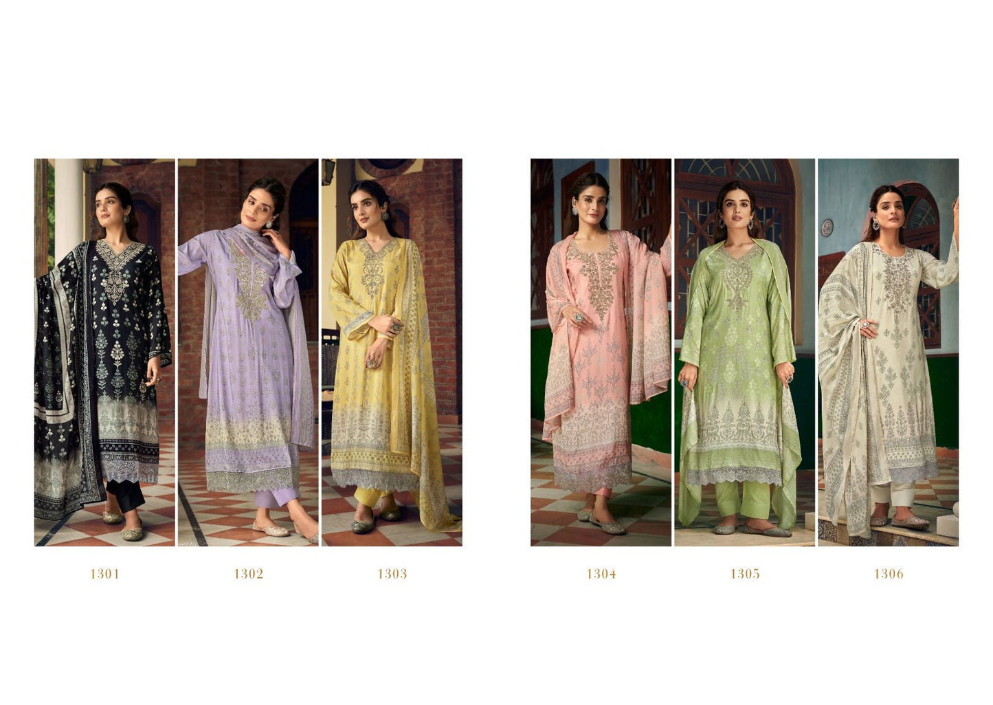 Orchid Rupali Pure Muslin Pant Style Suits Manufacturer