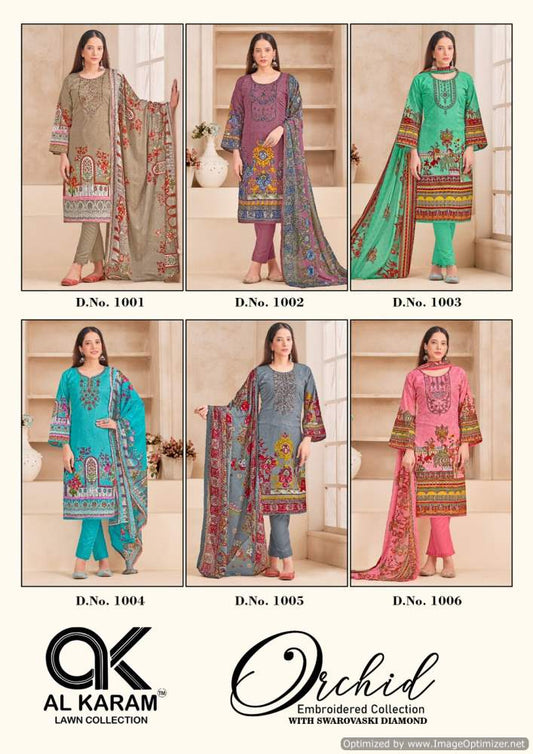 Orchid Vol 1 Al Karam Soft Cotton Karachi Salwar Suits