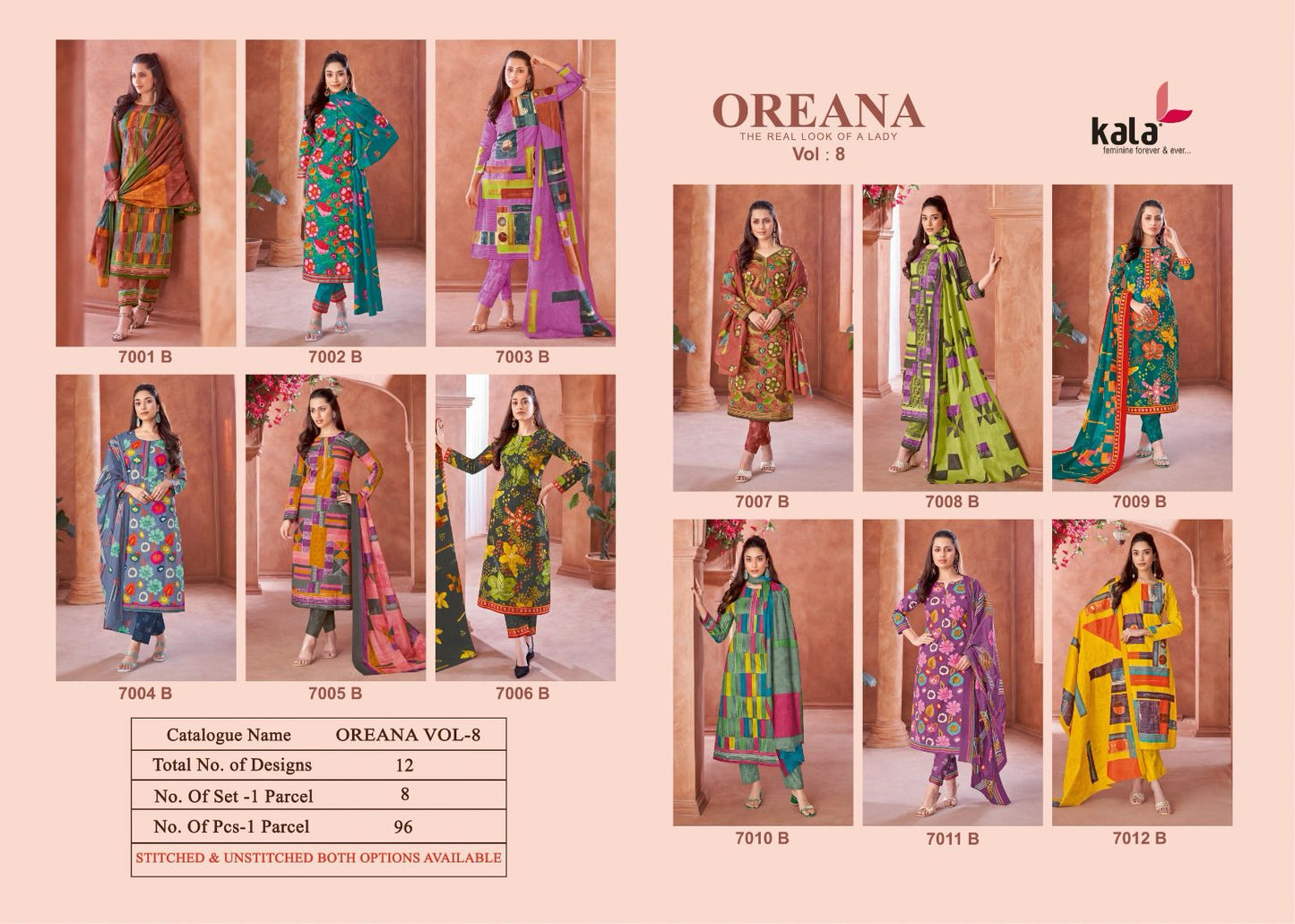Oreana Vol 8 Kala Readymade Cotton Pant Suits Wholesaler India