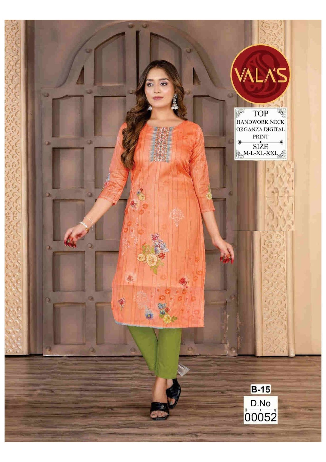 Organza Valas Straight Cut Kurtis Exporter Gujarat