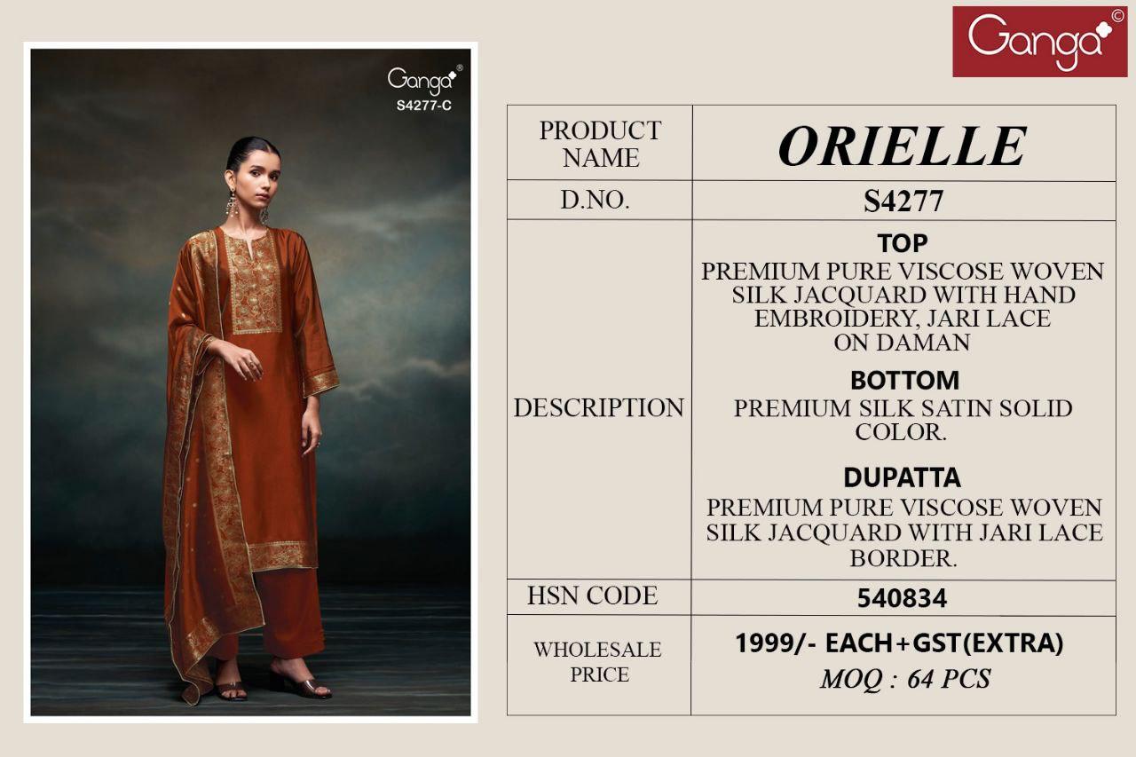 Orielle 4277 Ganga Premium Viscose Pant Style Suits Manufacturer Gujarat