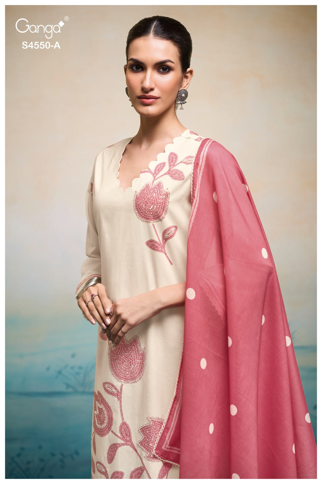 Orivka 4550 Ganga Pure Cotton Plazzo Style Suits Supplier India