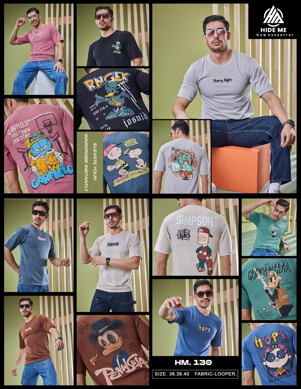 Oversize Hm 130 Hide Me Looper Mens Tshirts Exporter Ahmedabad