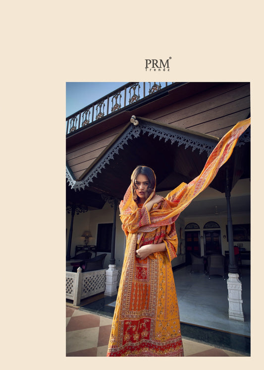 Ozara Prm Trendz Muslin Silk Pant Style Suits
