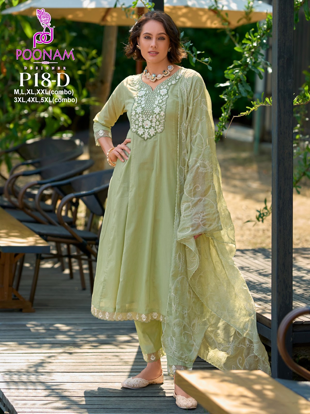 P18 Poonam Designer Pure Cotton Readymade Anarkali Suits Wholesale Rate