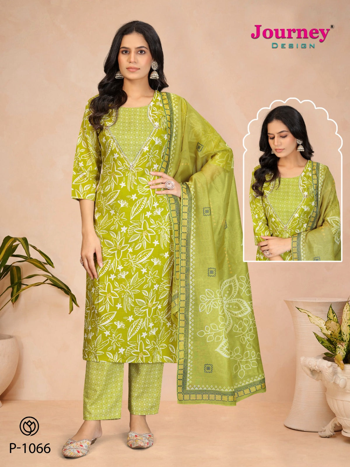 P 1066-1067 Journey Design Tora Readymade Pant Style Suits Wholesale Price