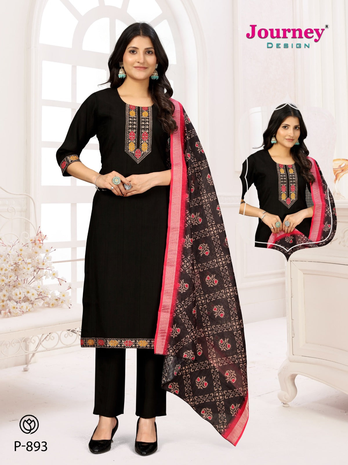 P 892-893 Journey Design Viscose Readymade Pant Style Suits Wholesaler