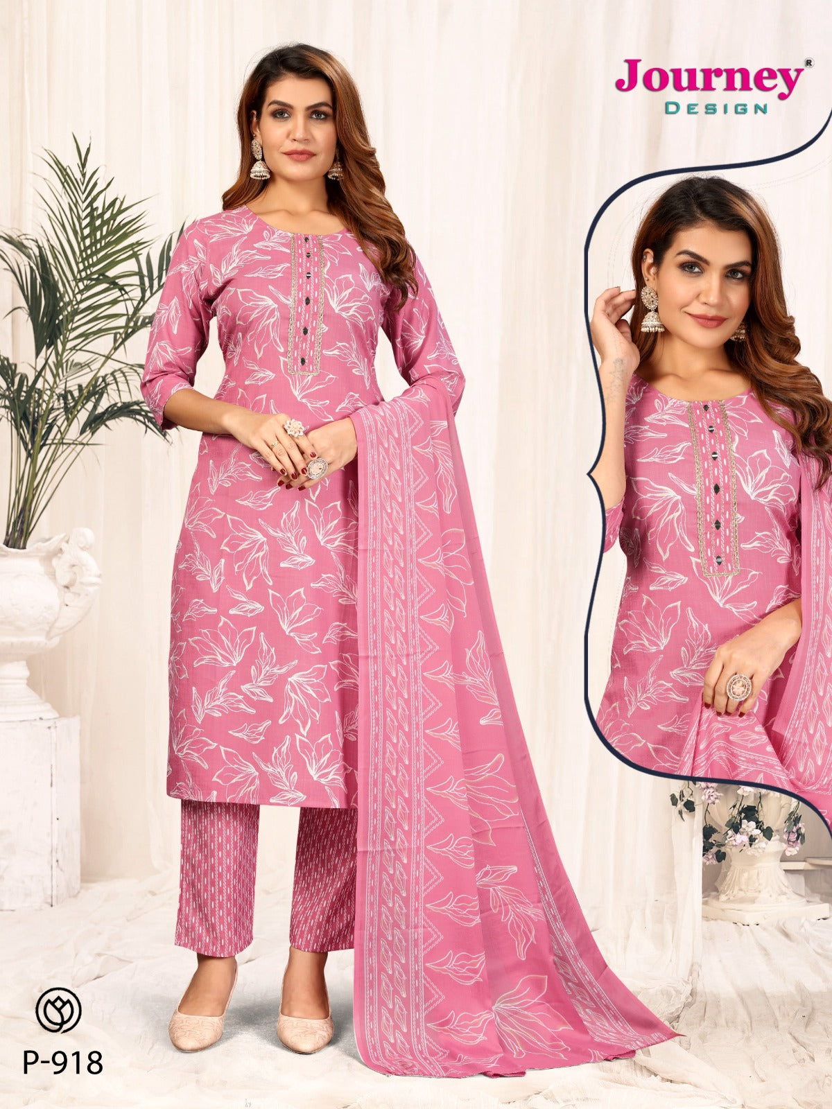 P 918-919 Journey Design Tora Readymade Pant Style Suits Manufacturer