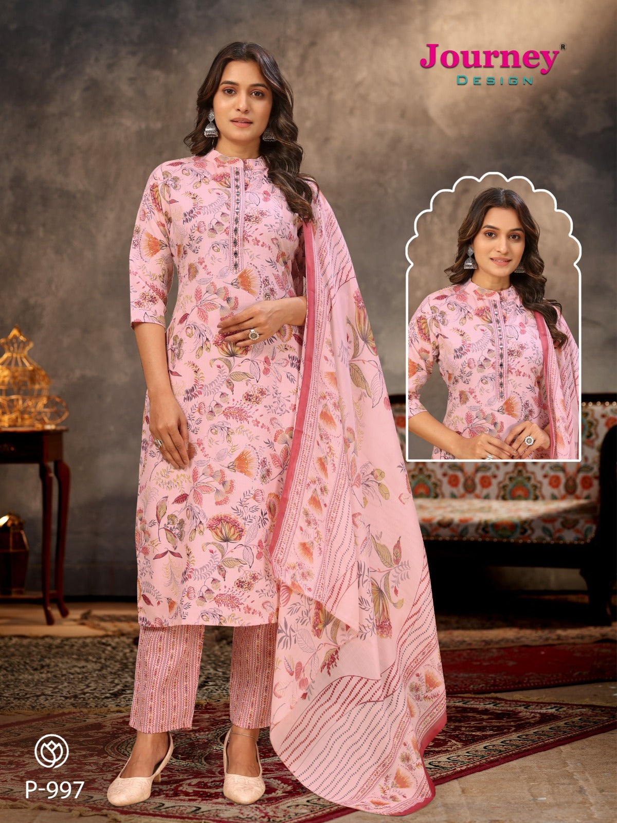 P 997-998 Journey Design Tora Readymade Pant Style Suits Supplier Gujarat