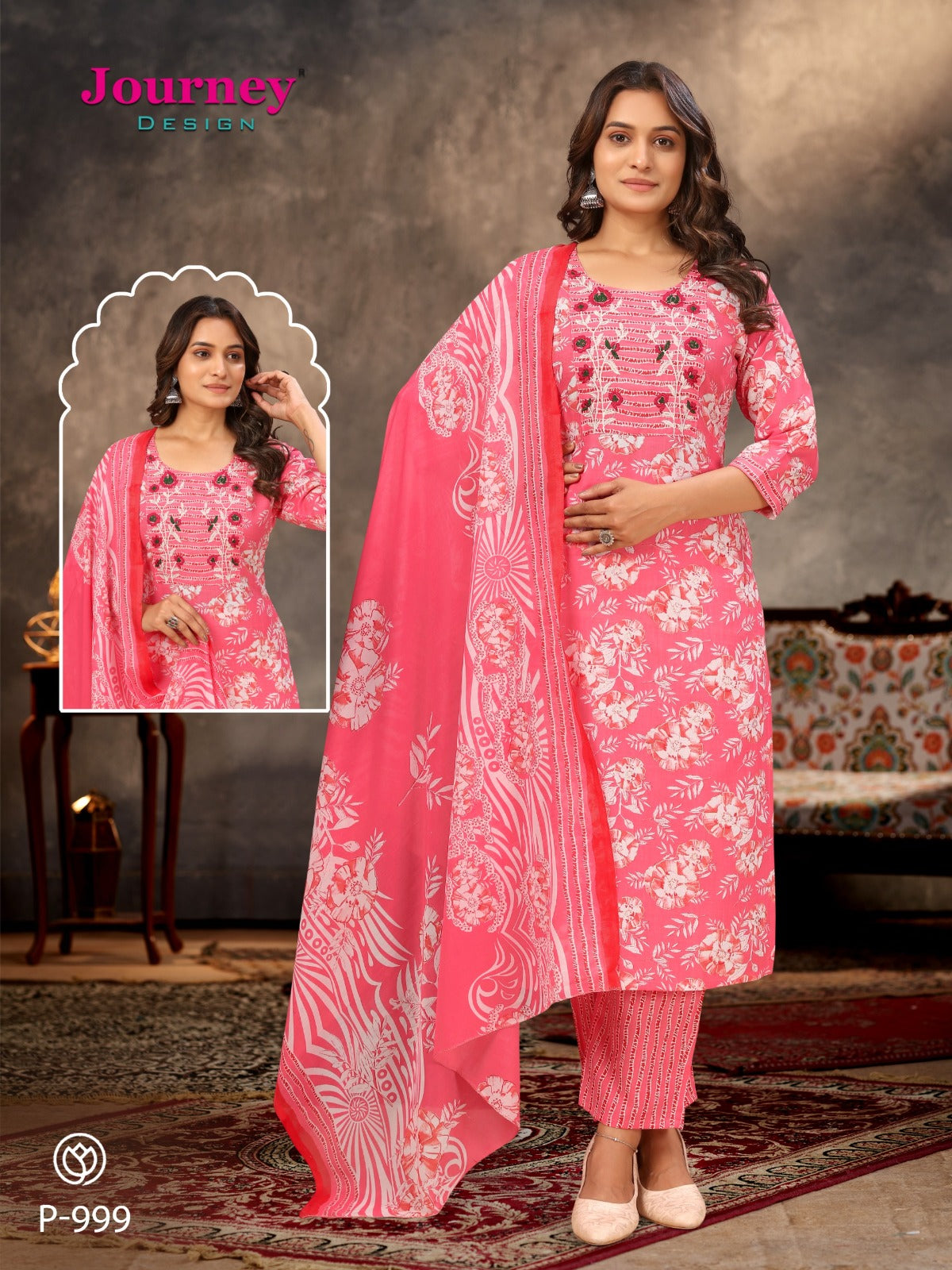 P 999 To P 1000 Journey Design Tora Readymade Pant Style Suits Wholesale Price