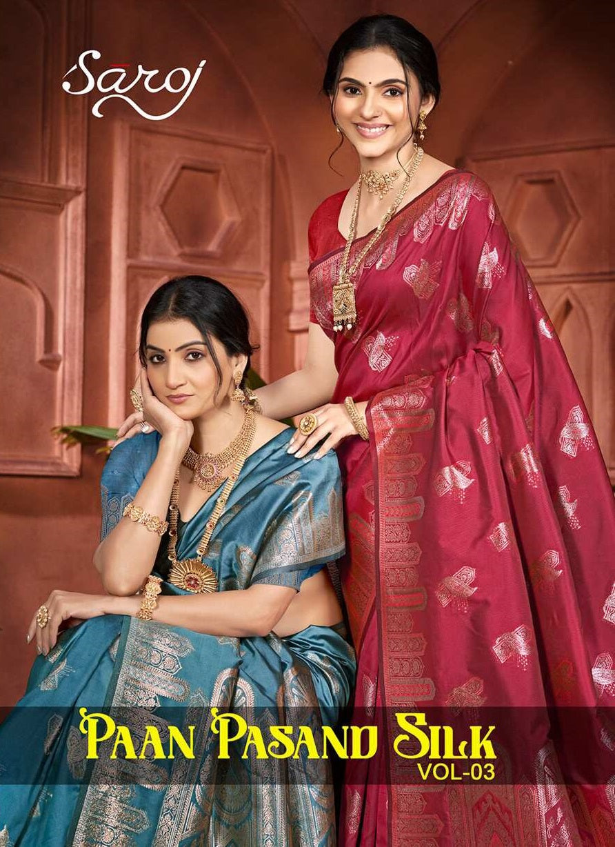 Paan Pasand Silk Vol 3 Saroj Sarees Supplier Gujarat