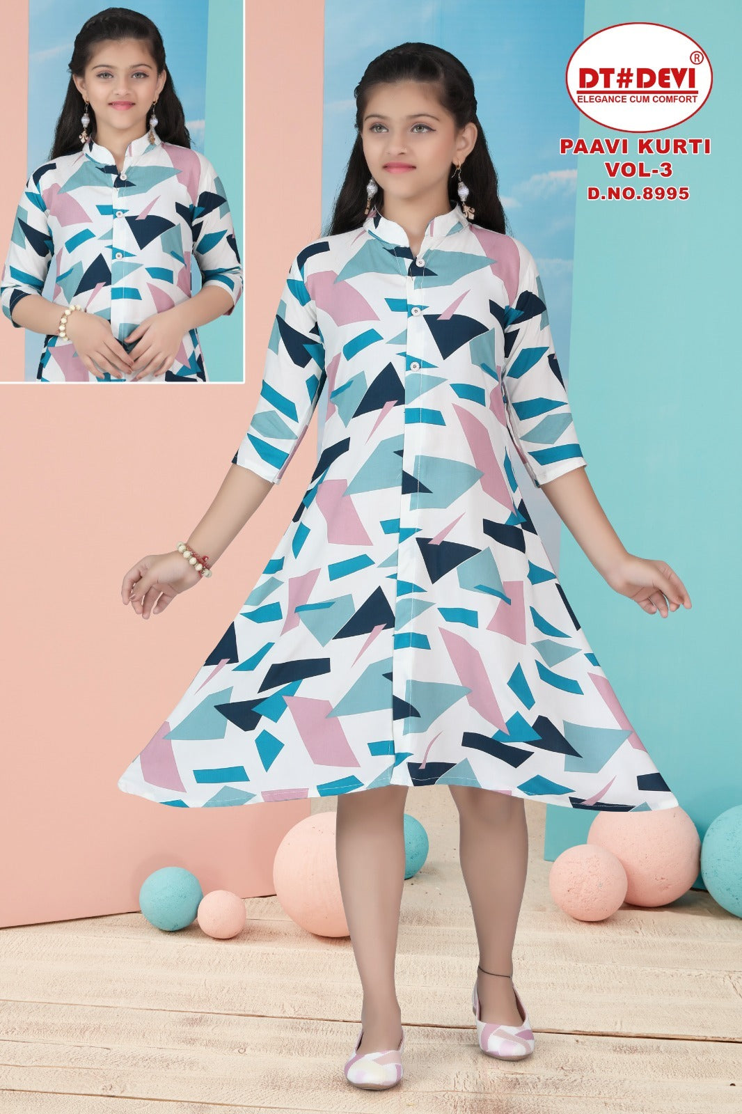 Paavi Vol 3 Dt Devi Girls Kurti Wholesaler Ahmedabad