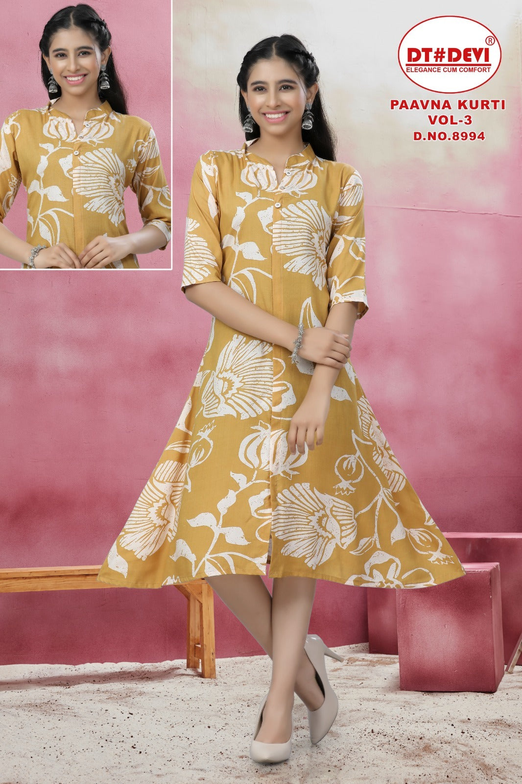 Paavna Vol 3 Dt Devi A-Line Kurti Exporter Ahmedabad