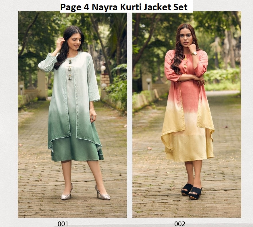 Page 4 Nayra Silk Kurti Jacket Set Wholesaler India