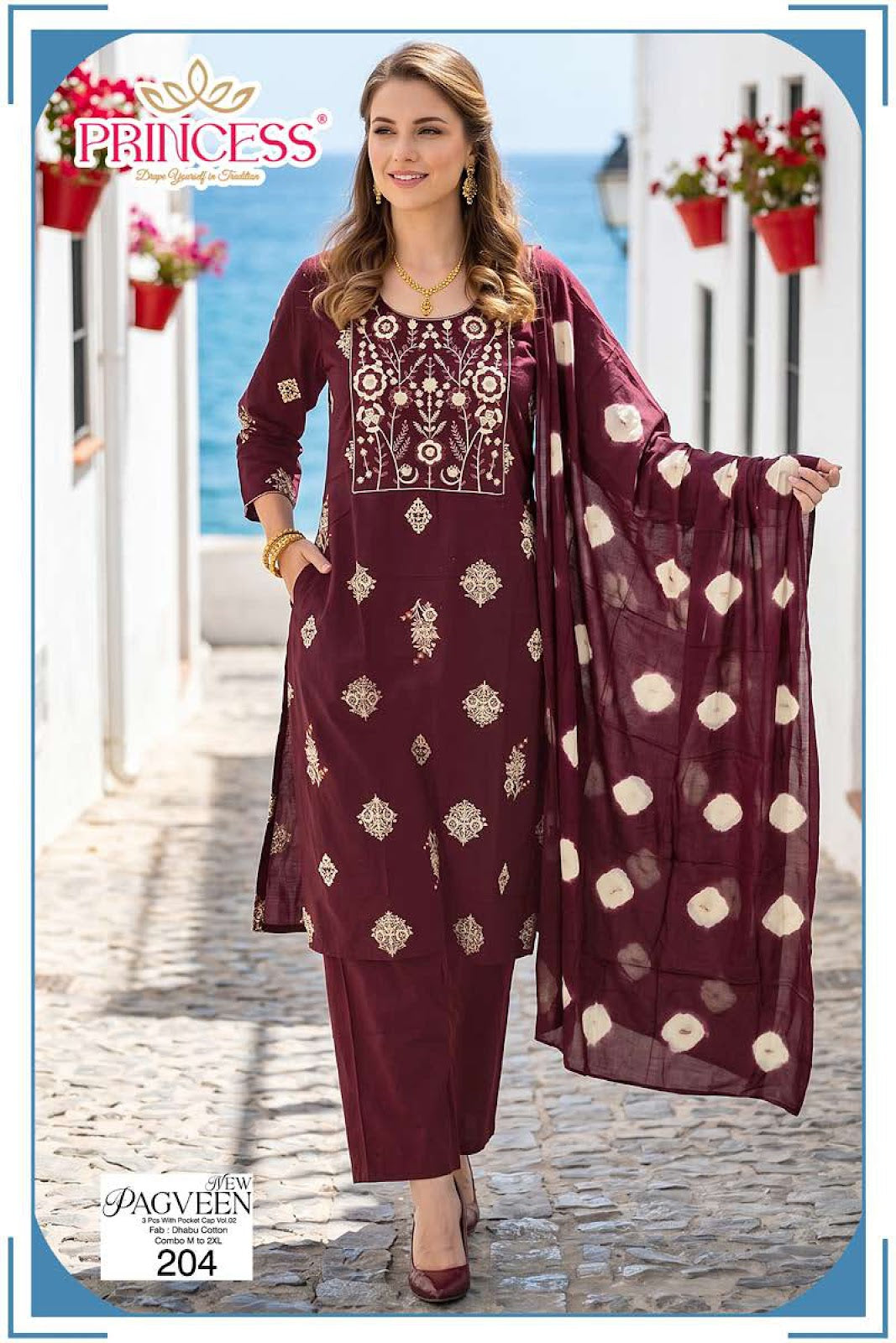 Pagveen Vol 2 Princess Creation Dhabu Readymade Cotton Pant Suits Exporter Ahmedabad