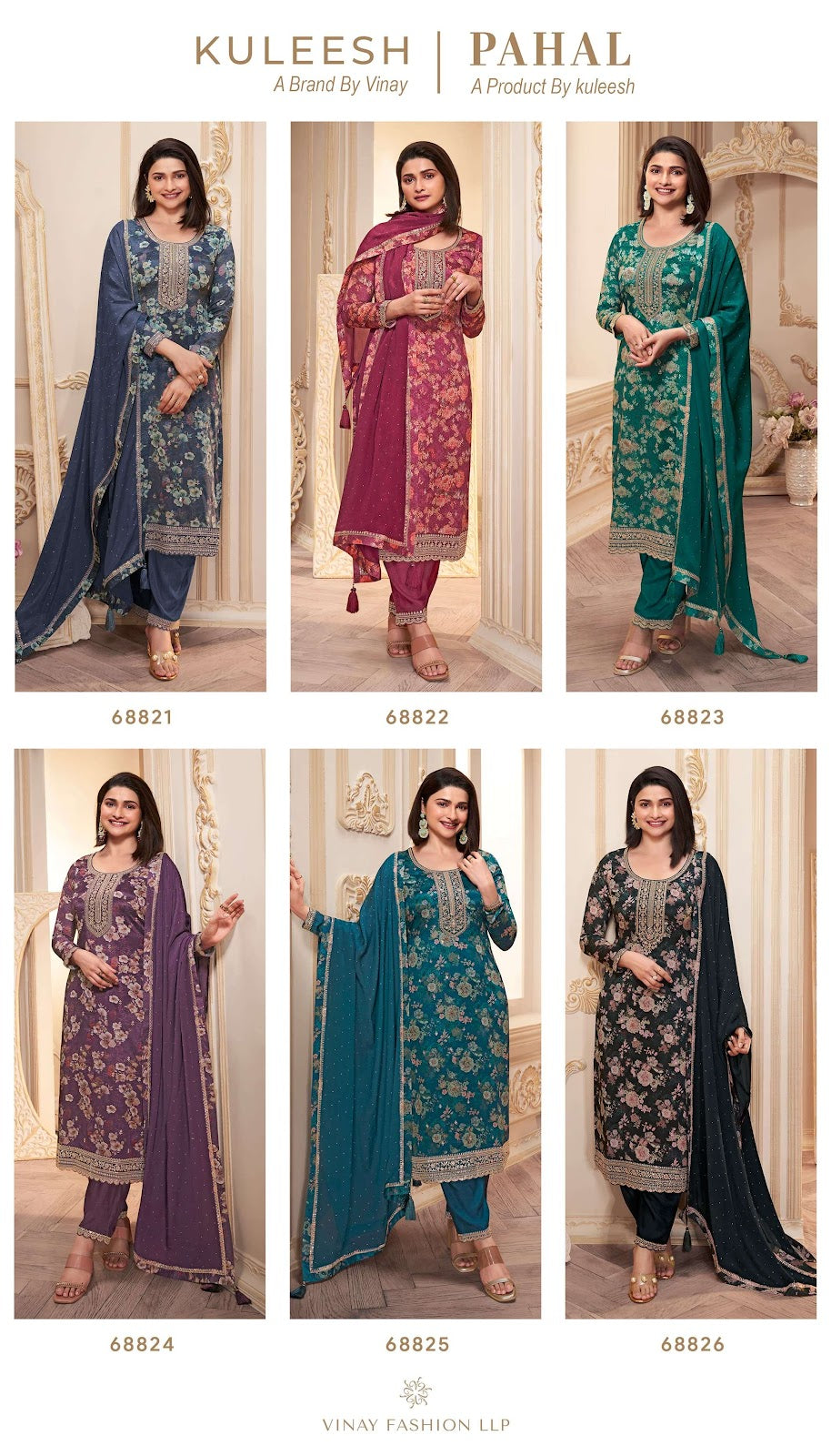 Pahal-Kuleesh Vinay Fashion Llp Chinon Pant Style Suits Wholesaler