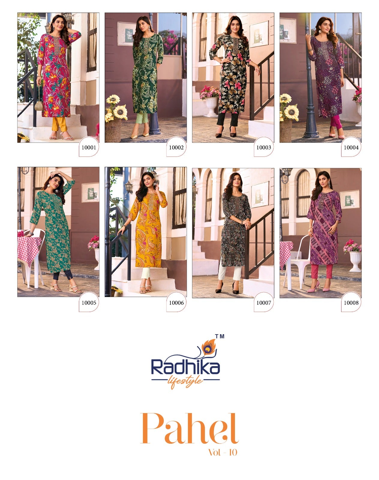 Pahel Vol 10 Radhika Lifestyle Liva Reyon Long Straight Kurti Wholesaler