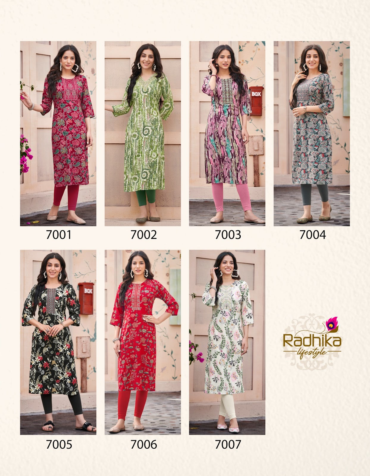 Pahel Vol 7 Radhika Lifestyle Reyon Long Straight Kurti