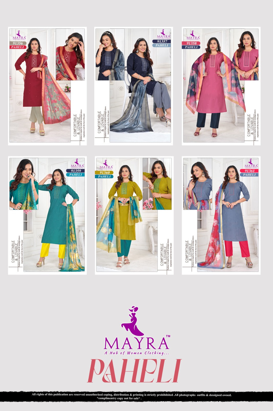Paheli Mayra Roman Silk Readymade Pant Style Suits Wholesaler Gujarat