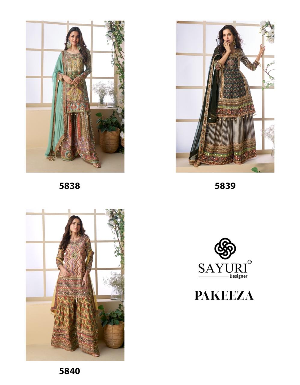 Pakeeza Karachi Sayuri Natural Crepe Readymade Suits Exporter India