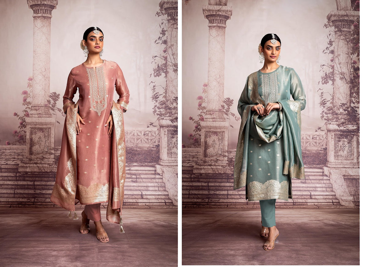 Pakeeza Naariti Simmer Tissue Jacquard Salwar Suits Wholesale Price