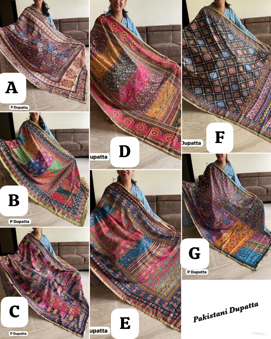 Pakistani Mirror Work Stmm Chinon Silk Dupatta Supplier Ahmedabad