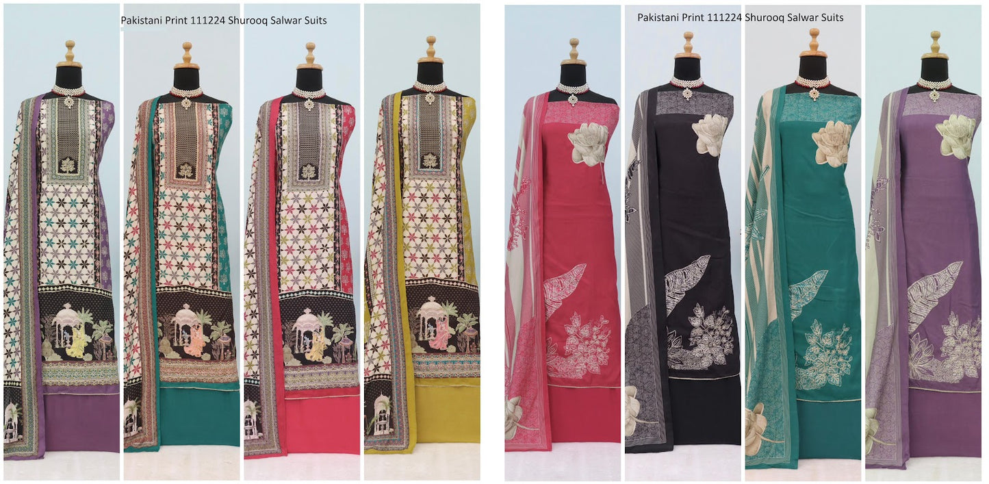 Pakistani Print 111224 Shurooq Muslin Salwar Suits Exporter Ahmedabad