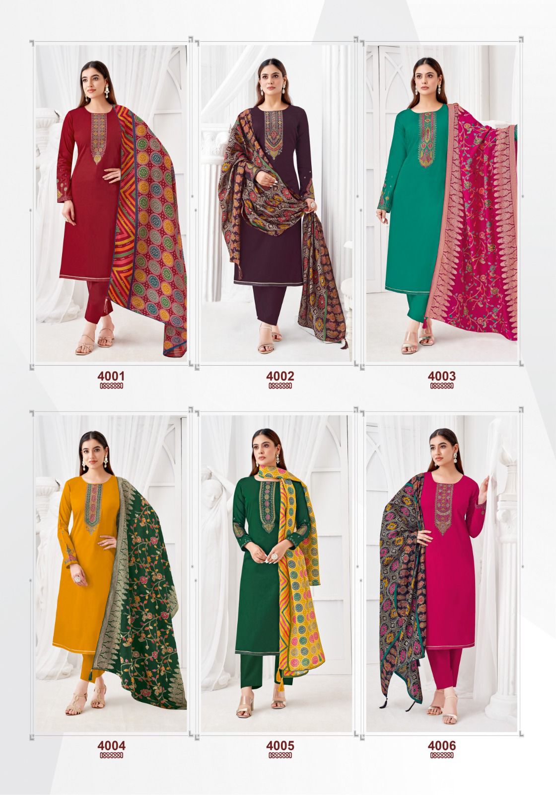 Pal Vol 4 Suryajyoti Jaam Satin Pant Style Suits Supplier Ahmedabad
