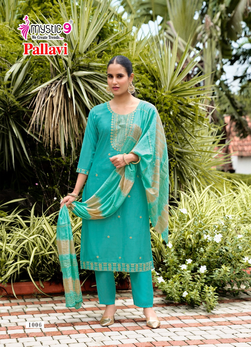 Pallavi Vol 1 Mystic 9 Roman Silk Readymade Pant Style Suits Manufacturer India