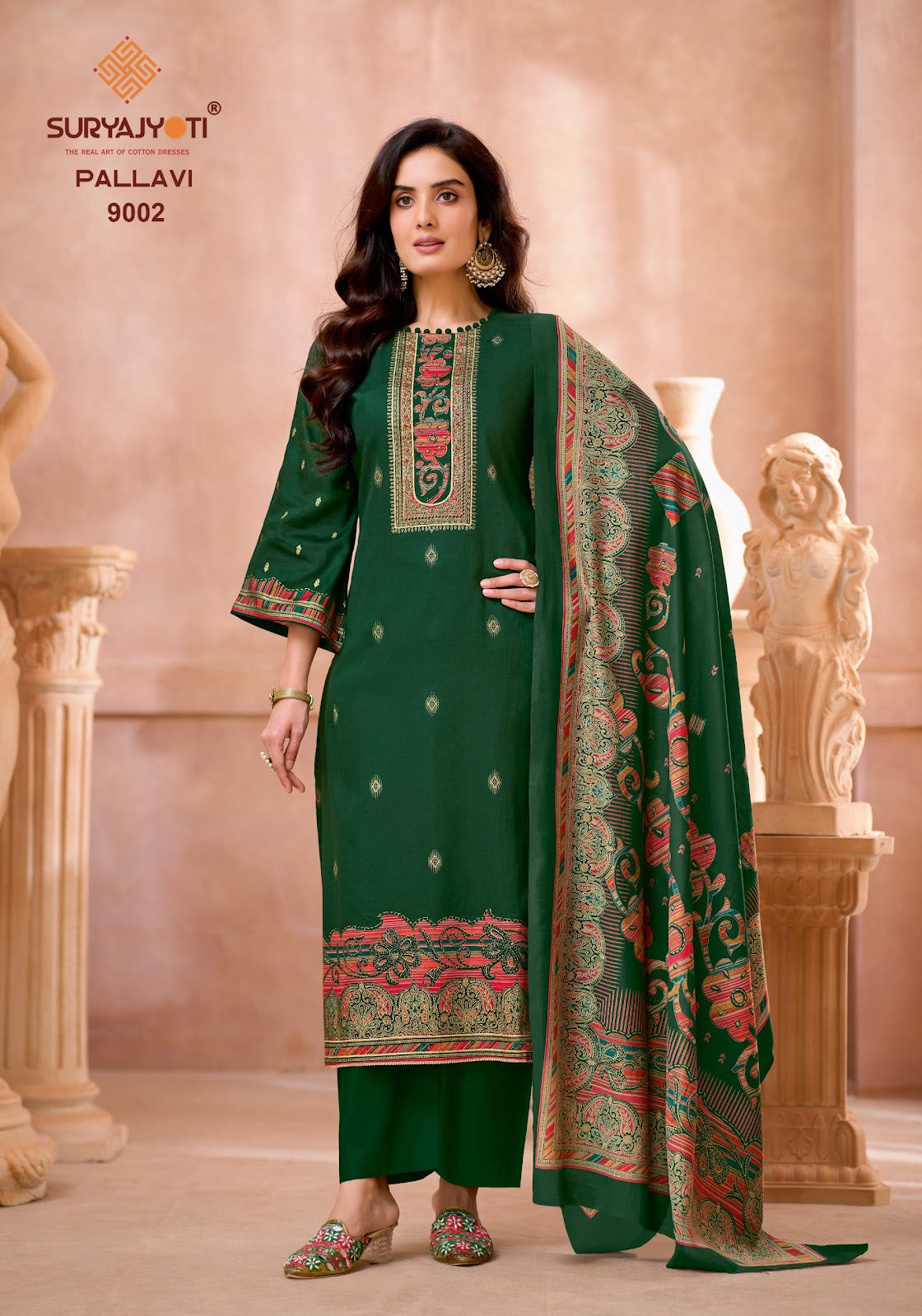 Pallavi Vol 9 Suryajyoti Jaam Satin Pant Style Suits Manufacturer