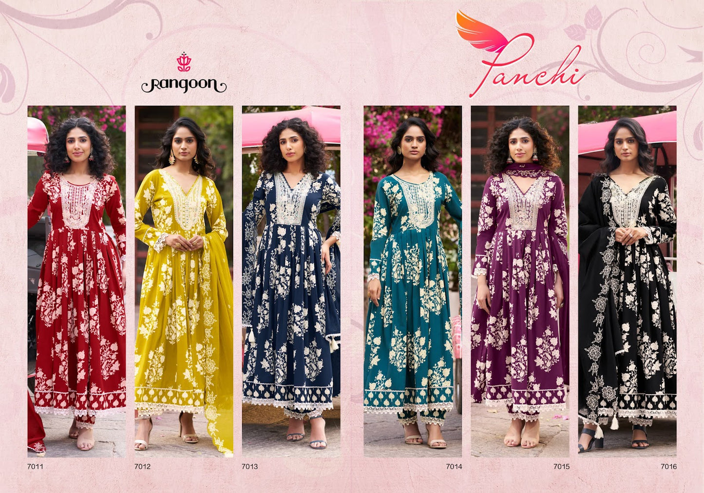 Panchi Rangoon Pure Cotton Readymade Anarkali Suits Wholesaler Gujarat