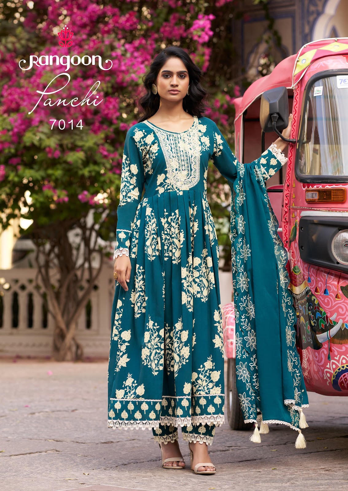 Panchi Rangoon Pure Cotton Readymade Anarkali Suits Wholesaler Gujarat