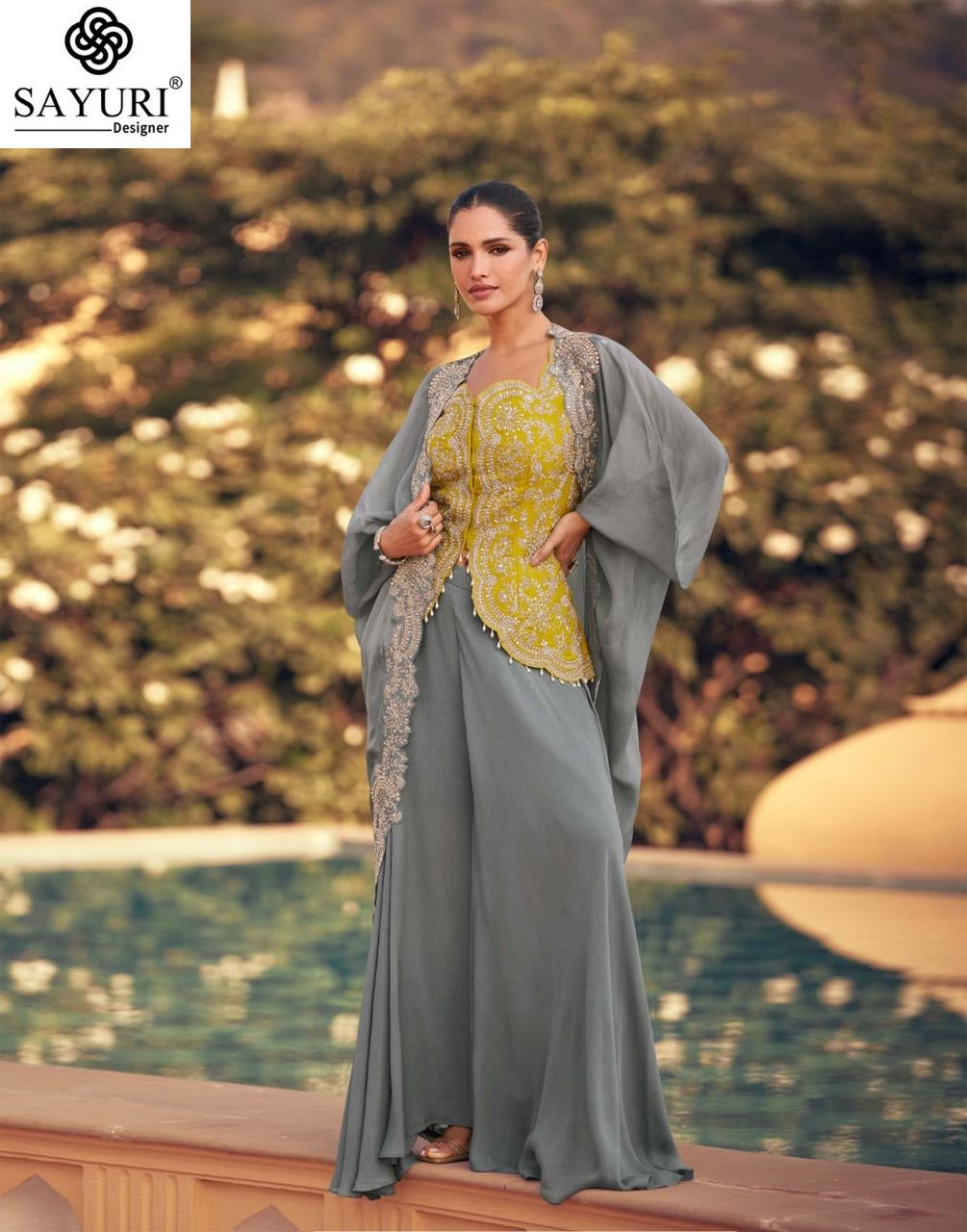 Panihari Sayuri Chinon Silk Indo Western Pair Wholesaler Gujarat