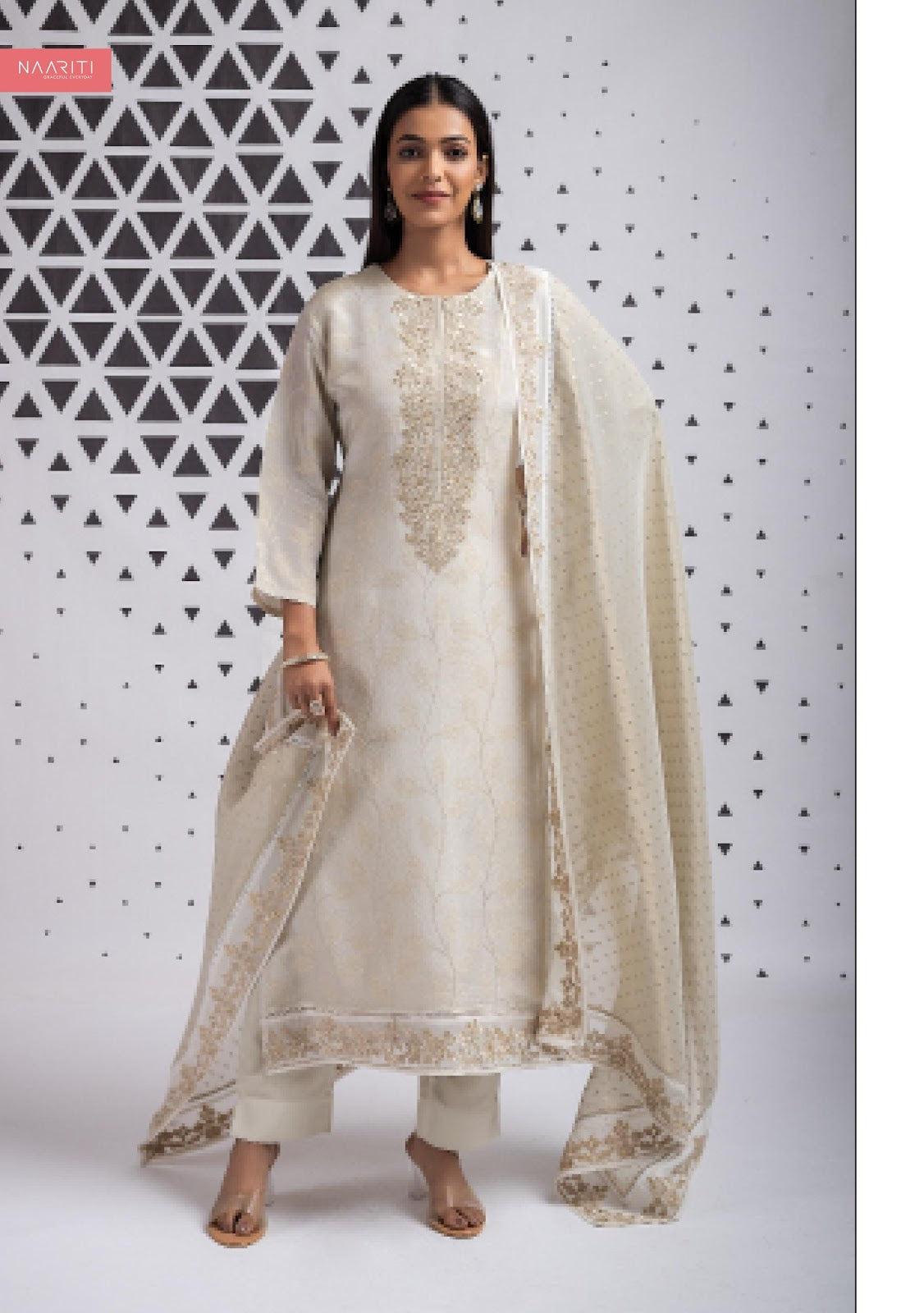 Paniz Naariti Silk Jacquard Pant Style Suits Supplier India