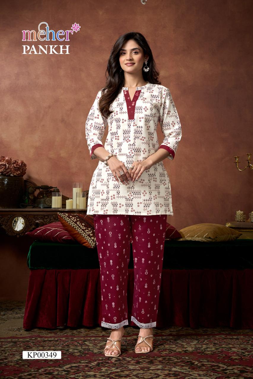 Pankh Meher Slub Co Ord Set Manufacturer Ahmedabad