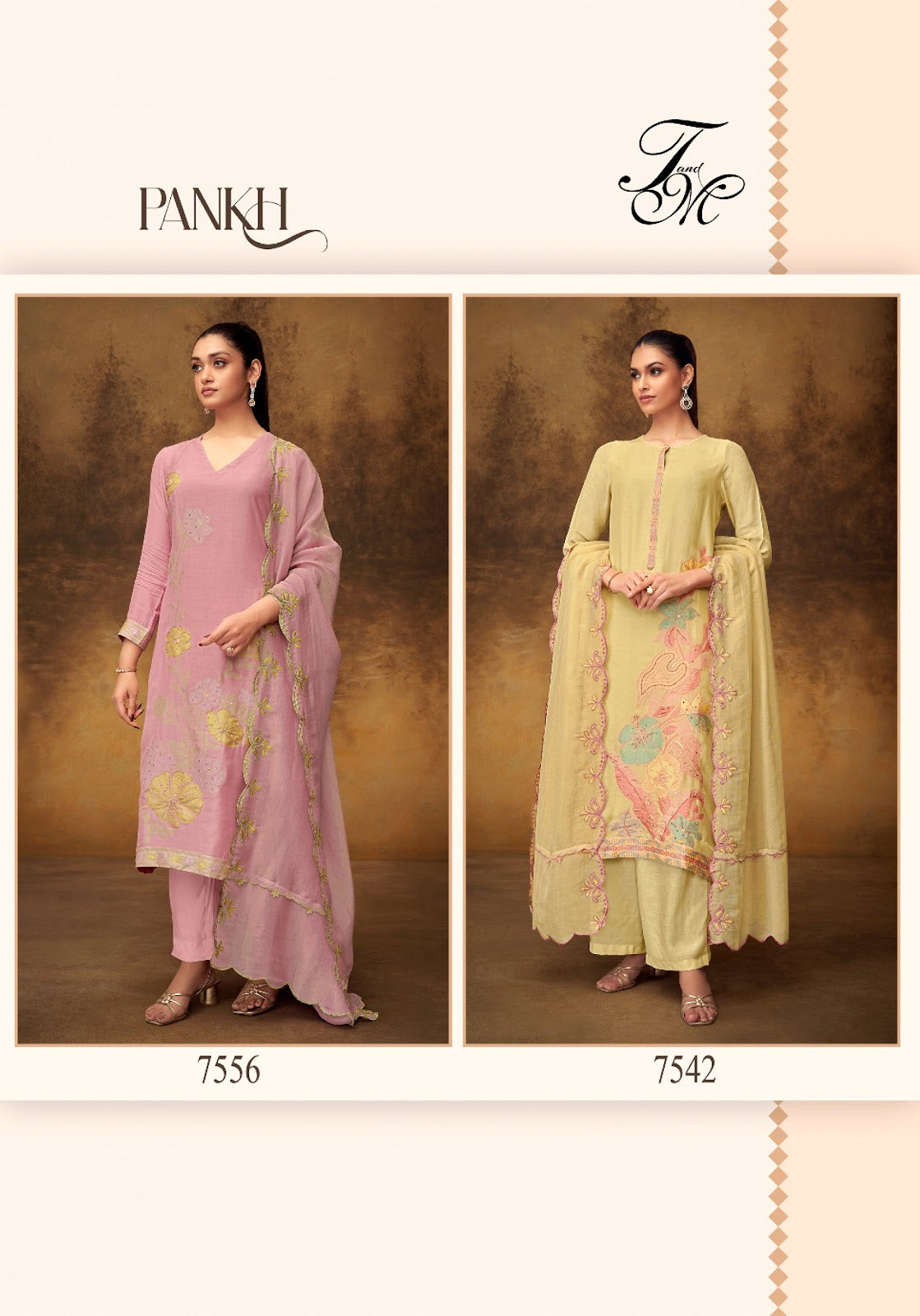 Pankh Tm Pure Muslin Pant Style Suits Manufacturer India