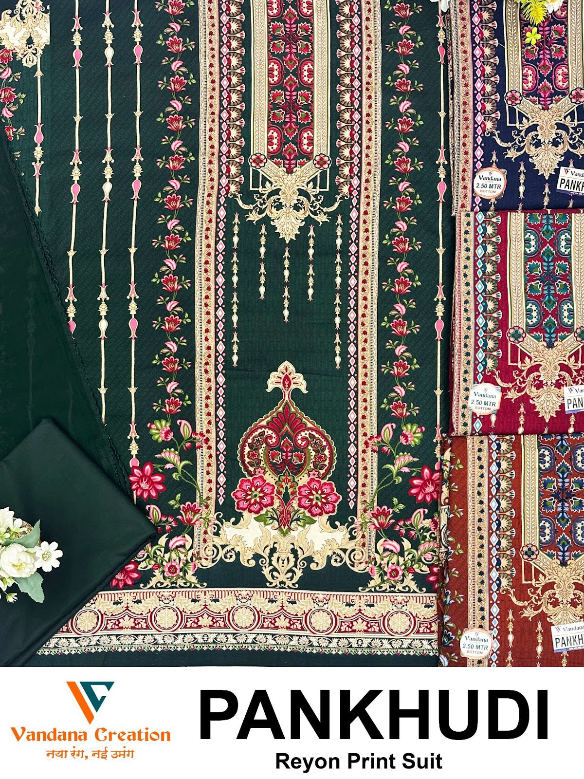 Pankhud?I Vandana Creation Reyon Salwar Suits Manufacturer Gujarat
