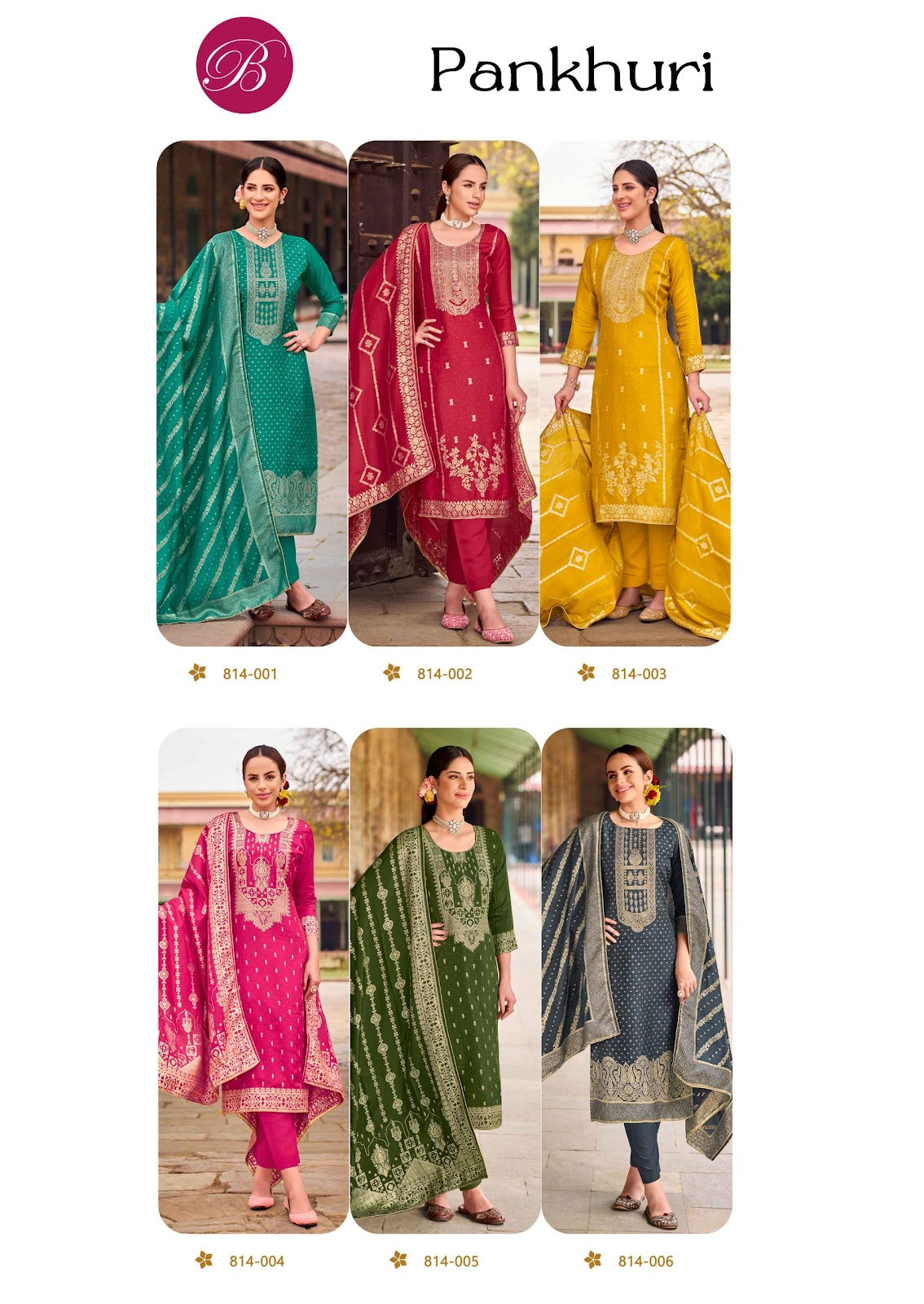 Pankhuri Belliza Designer Studio Dola Silk Karachi Salwar Suits Wholesale