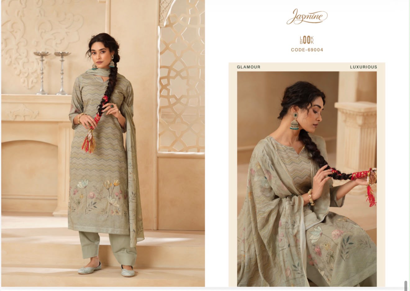 Paranda Jasmine Lawn Cotton Pakistani Salwar Suits Manufacturer Ahmedabad