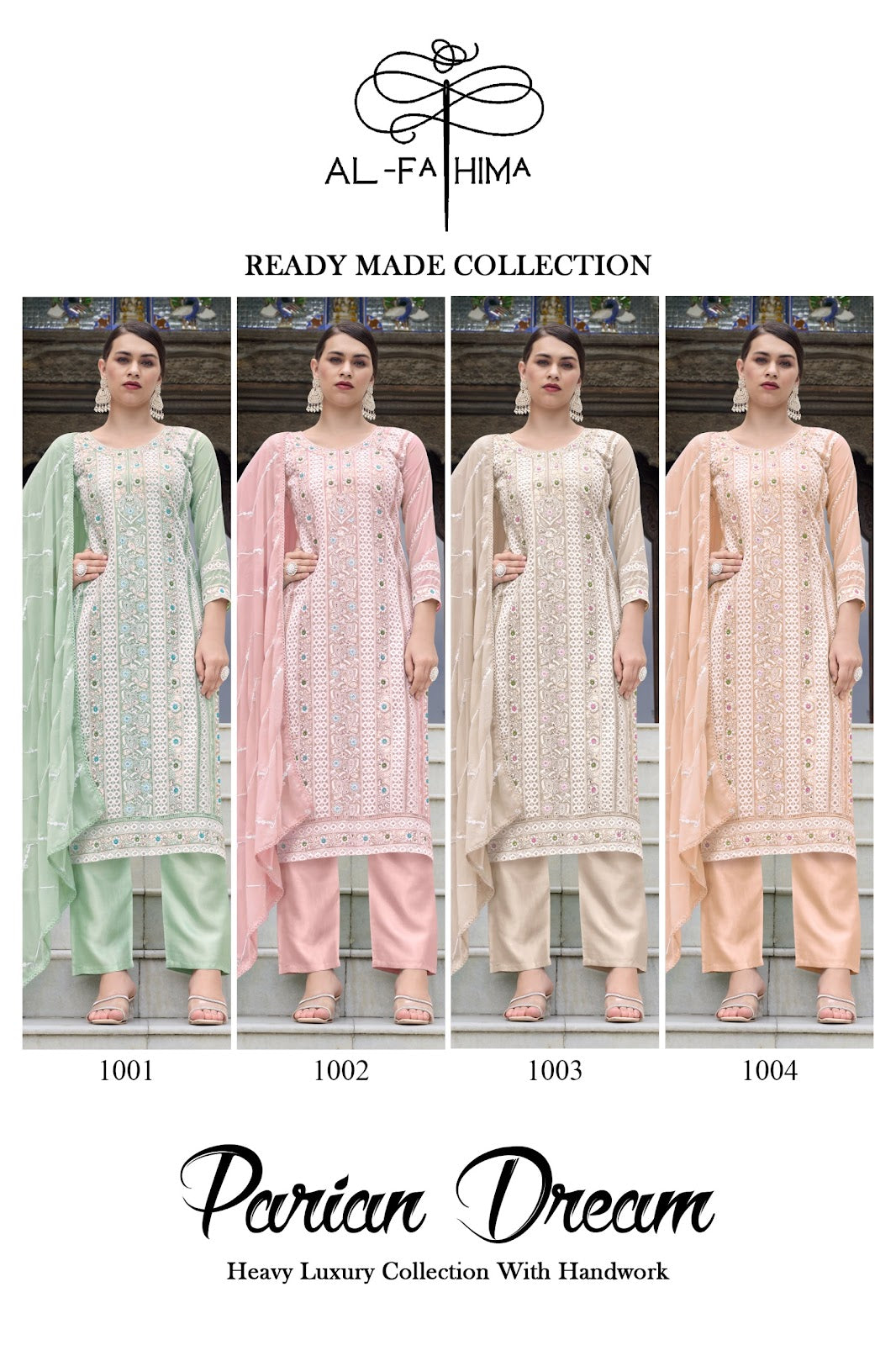 Parian Dream Al Fathima Faux Georgette Pakistani Readymade Suits Wholesale Price