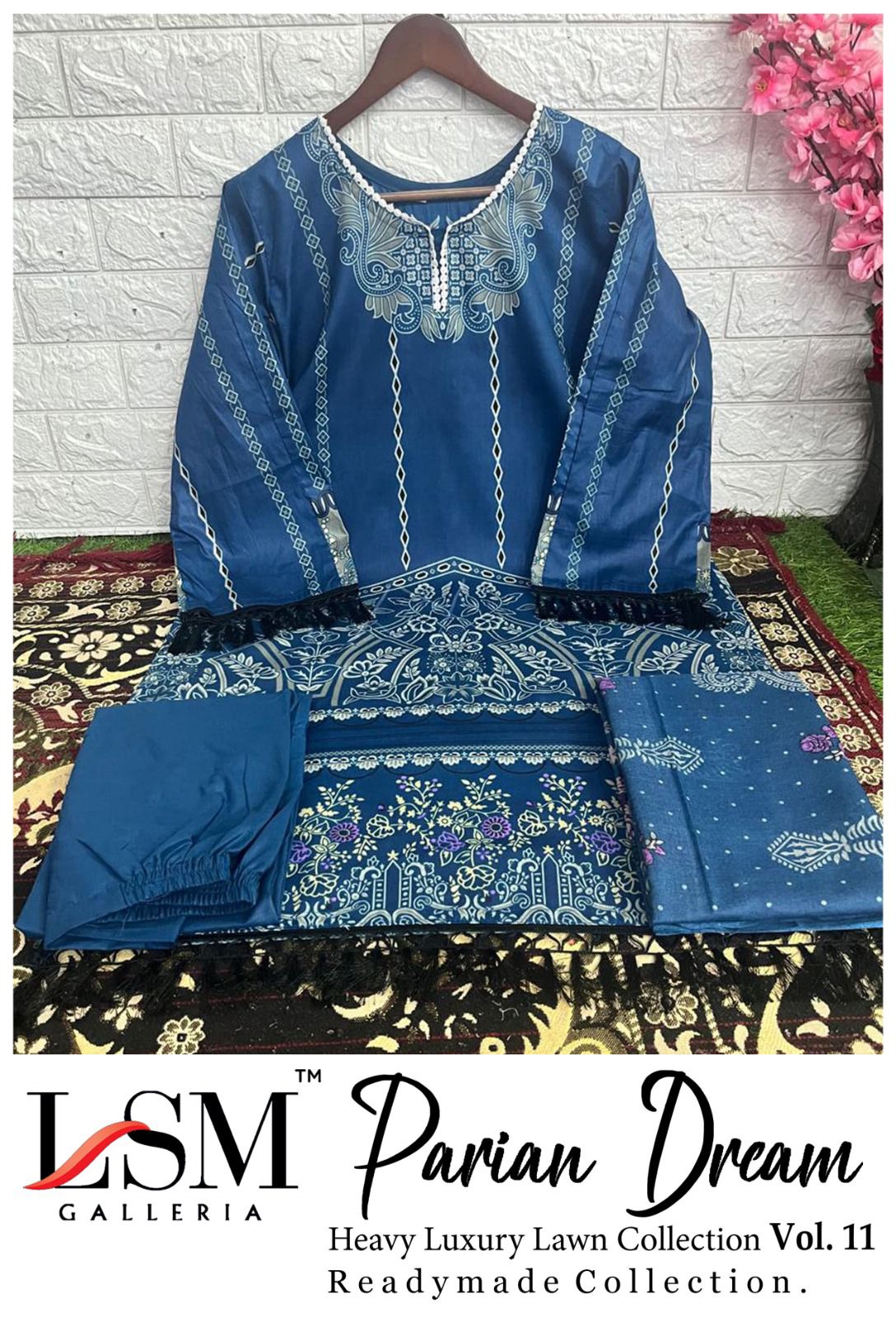 Parian Dream Vol 11 Luxury Lawn Collection Lsm Galleria Karachi Readymade Suits Manufacturer