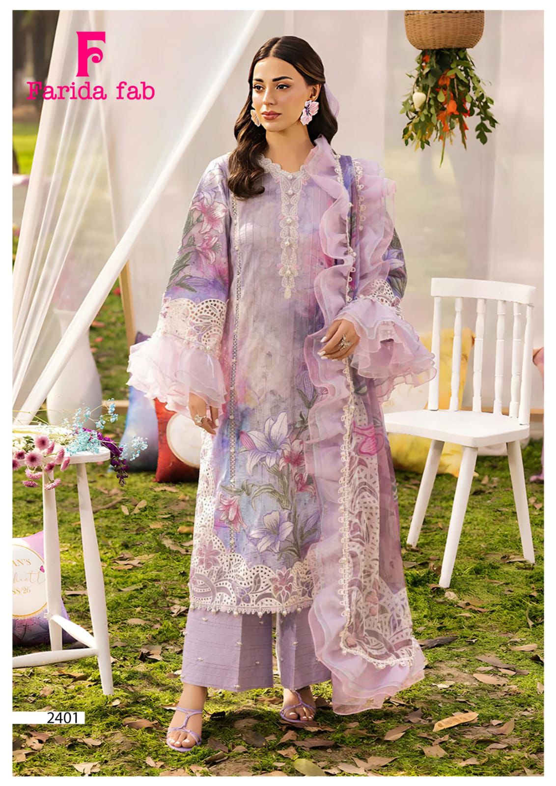 Parian Dream Vol 24 Farida Fab Lawn Cotton Karachi Salwar Suits Supplier