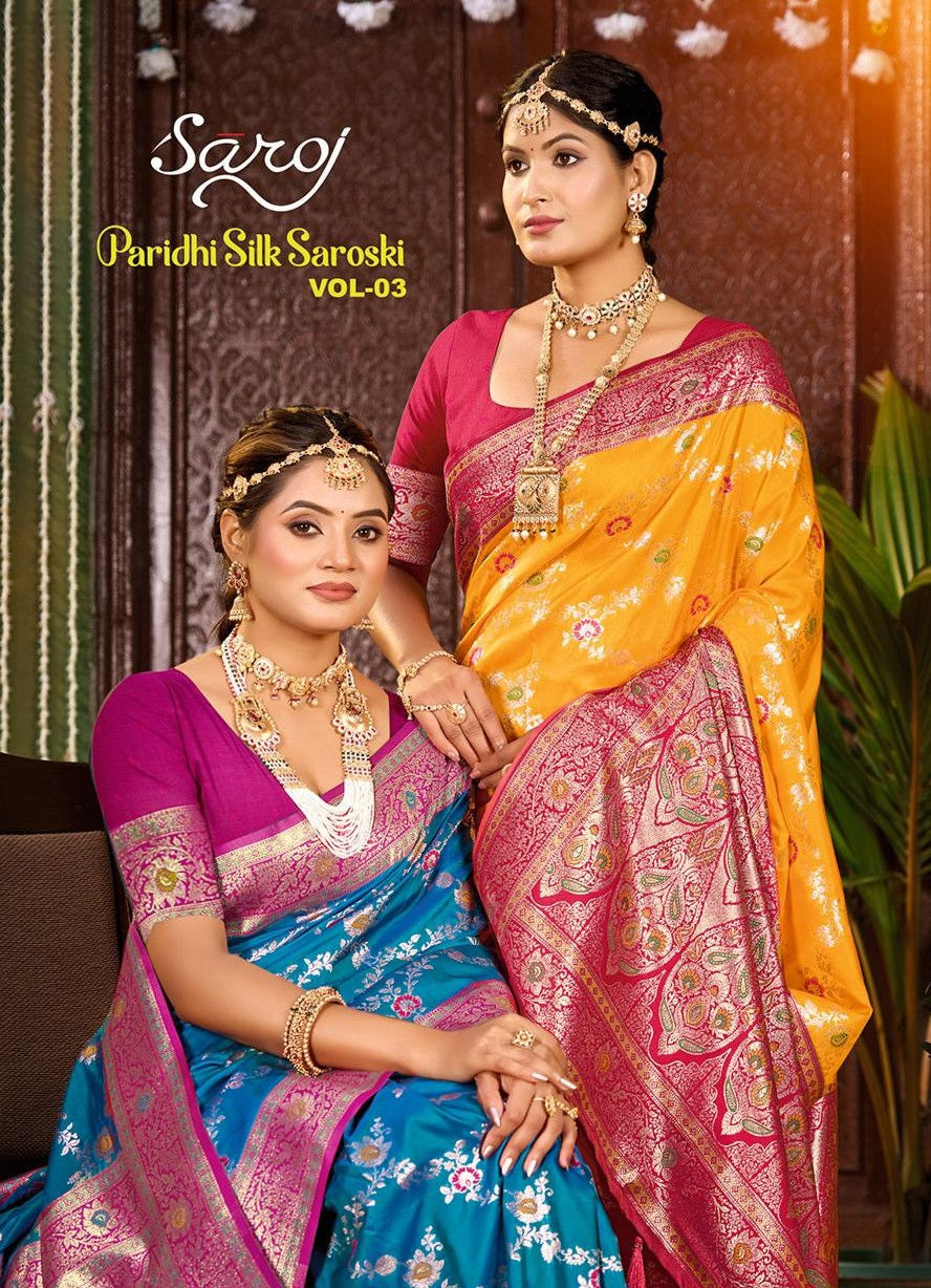 Paridhi Silk Saroski Vol 3 Saroj Sarees Wholesale Rate