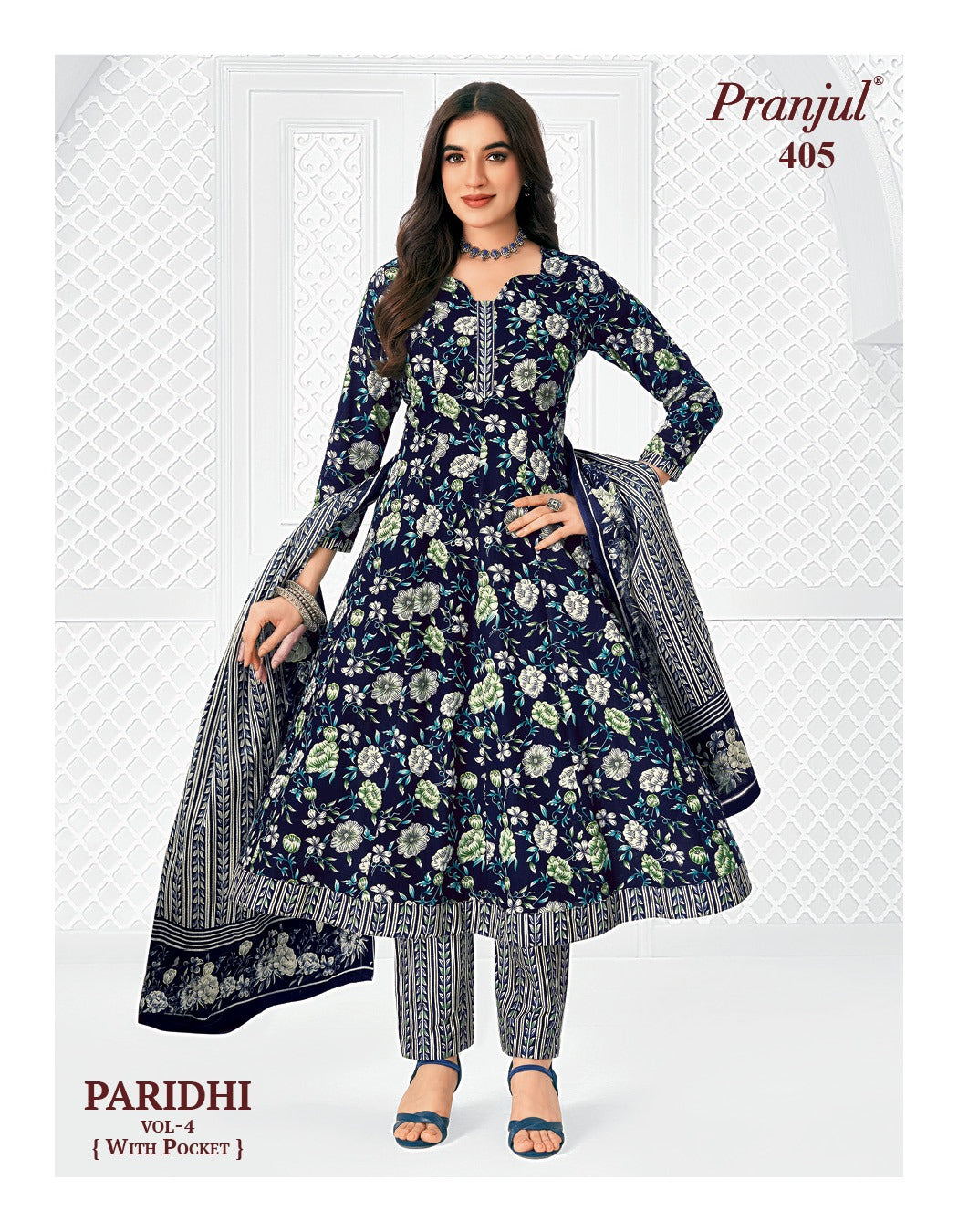 Paridhi Vol 4 Pranjul Cotton Readymade Anarkali Suits Wholesaler Ahmedabad