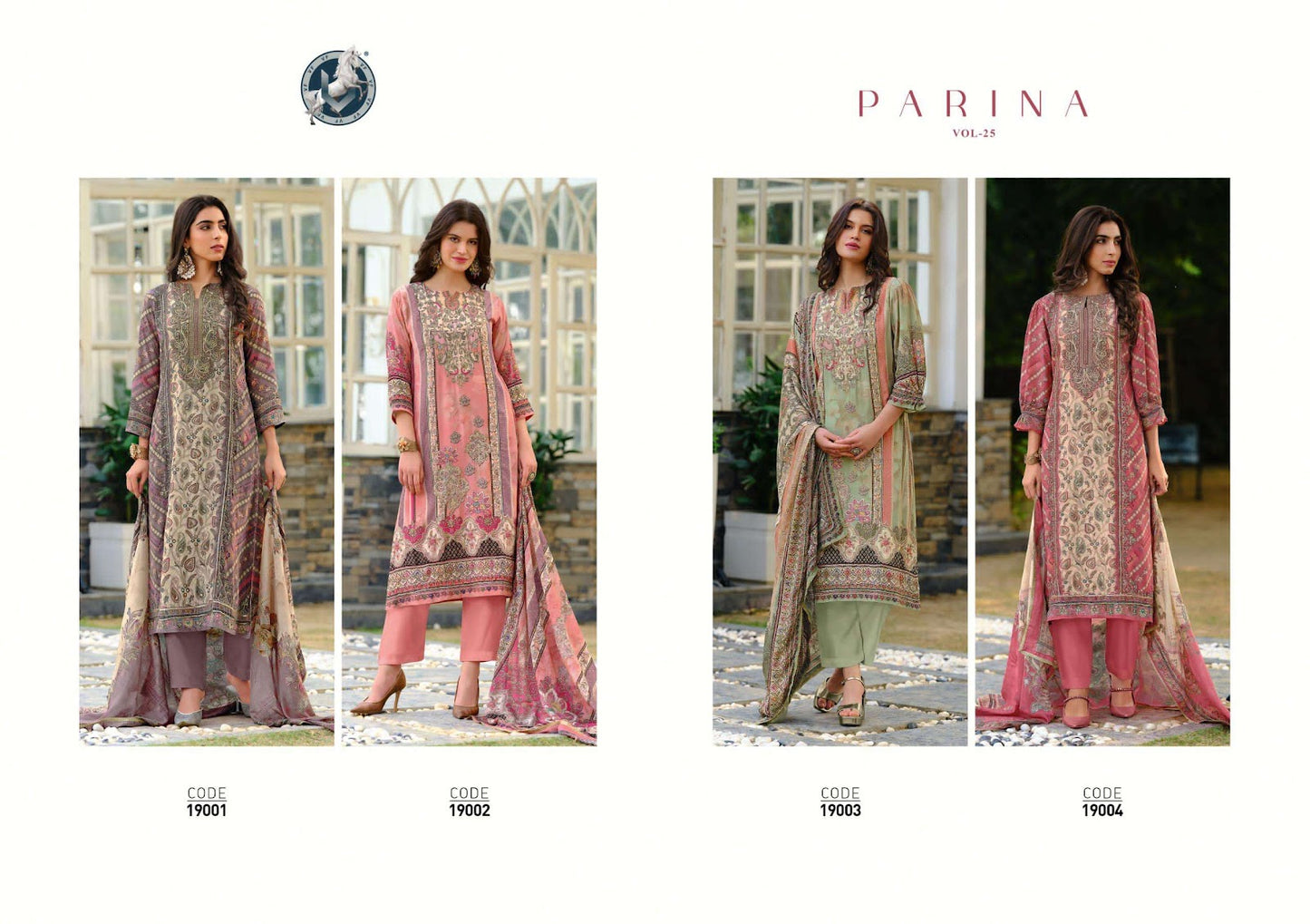 Parina Vol 25 Vivek Natural Crepe Pant Style Suits Wholesale Price