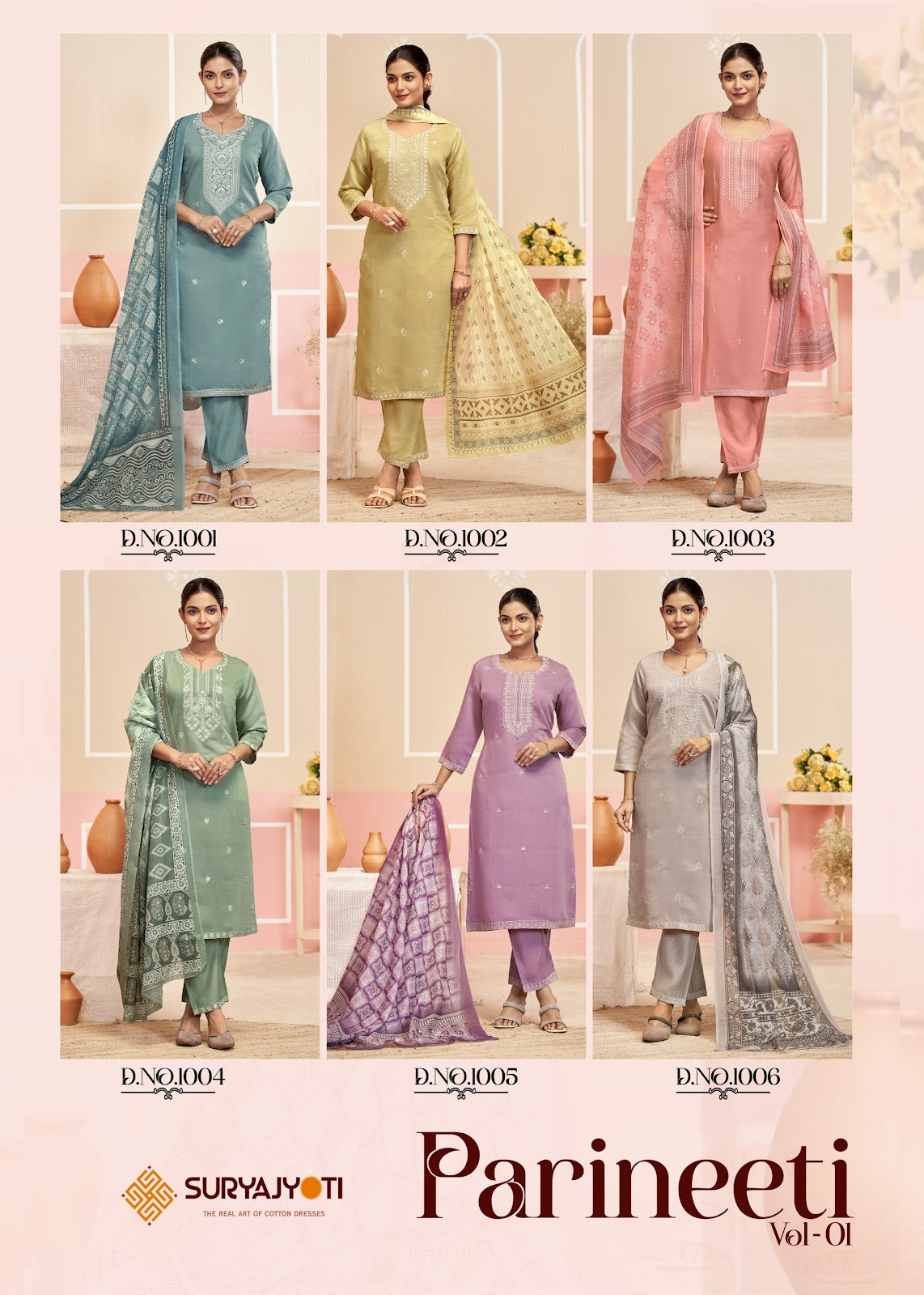 Parineeti Vol 1 Suryajyoti Modal Silk Readymade Pant Style Suits Supplier Gujarat