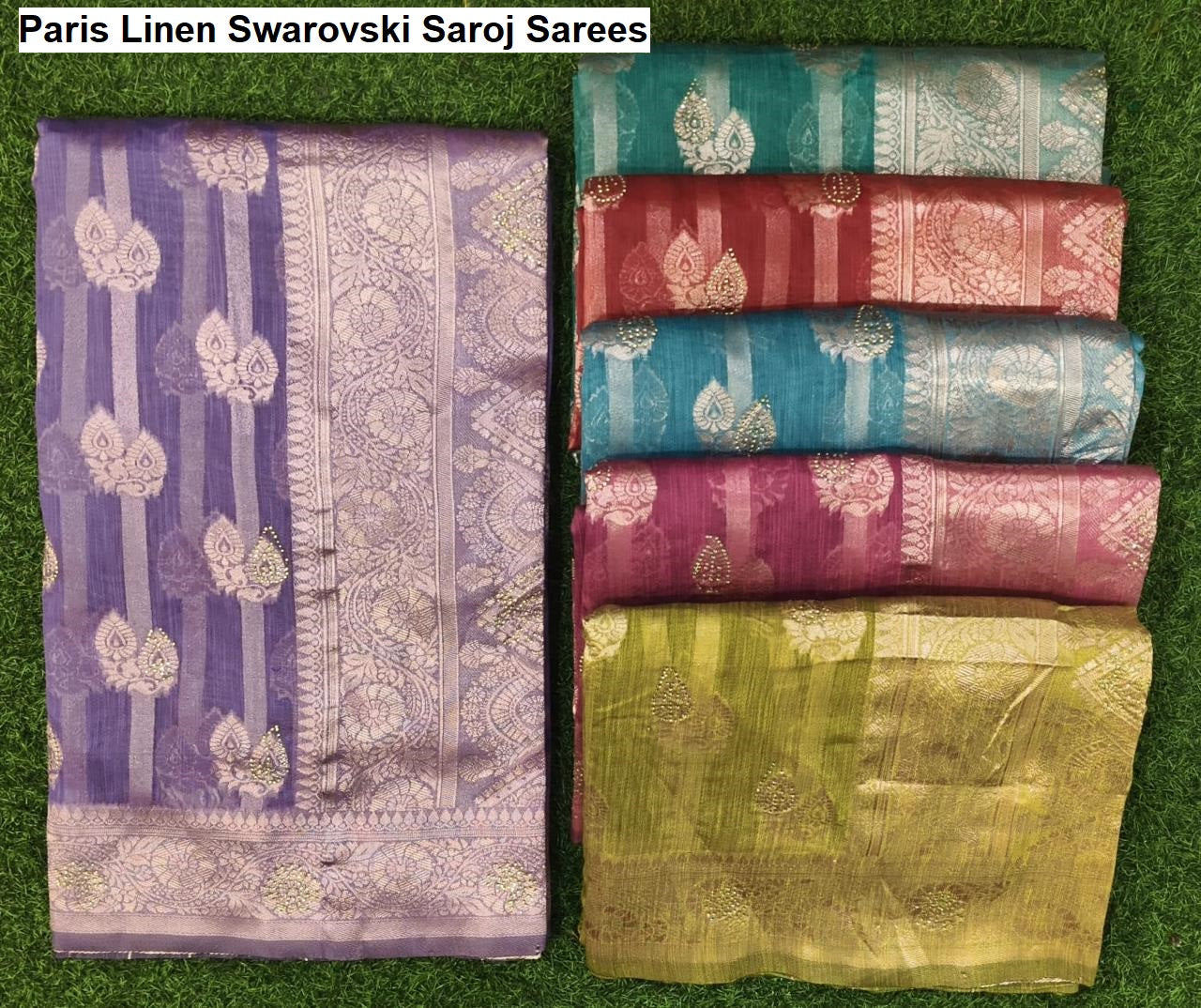 Paris Linen Swarovski Saroj Sarees Wholesale Price