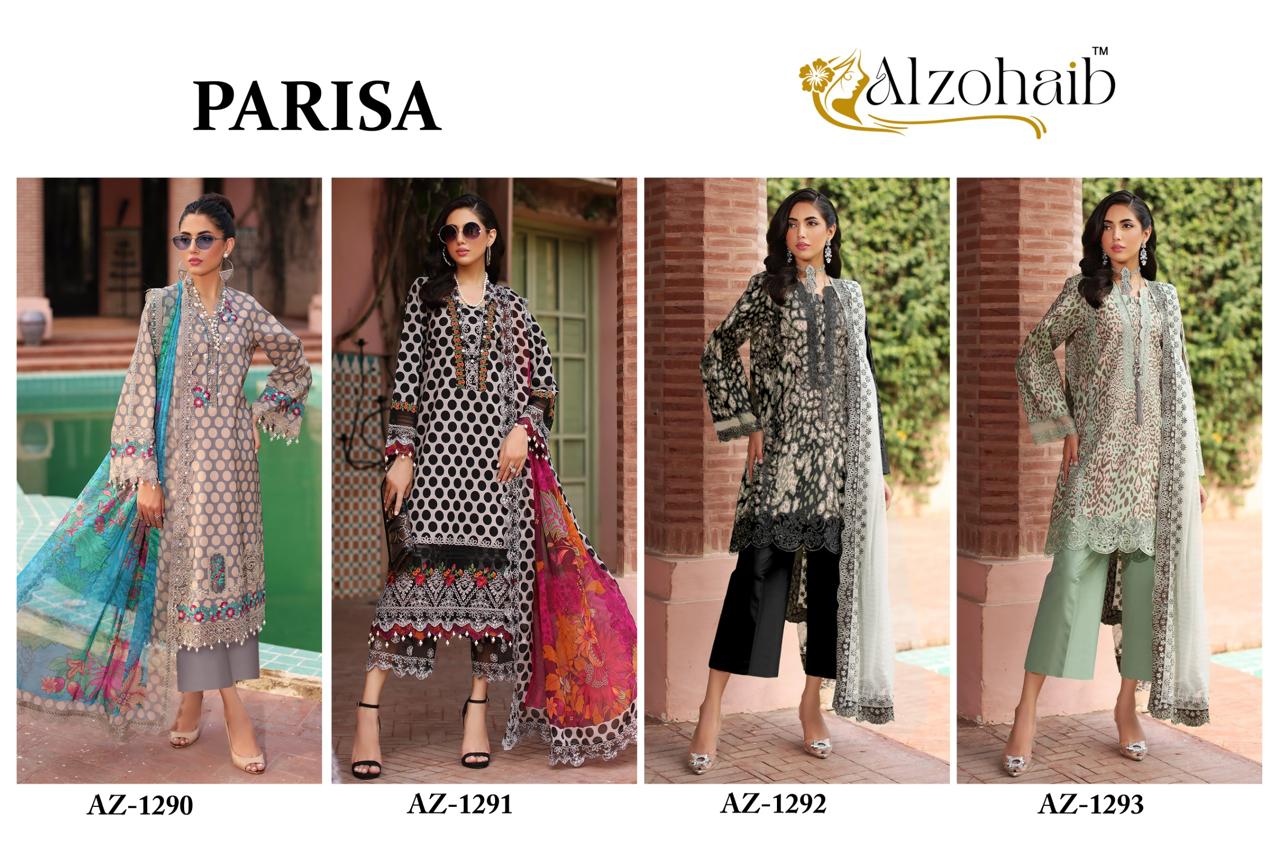 Parisa Al Zohaib Pure Cotton Karachi Salwar Suits Wholesaler Ahmedabad