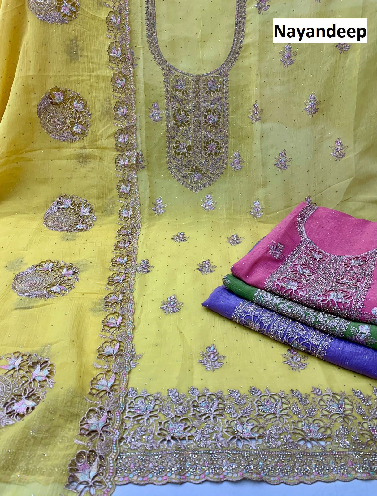 Parishi Nayandeep Silk Salwar Suits Wholesaler Gujarat