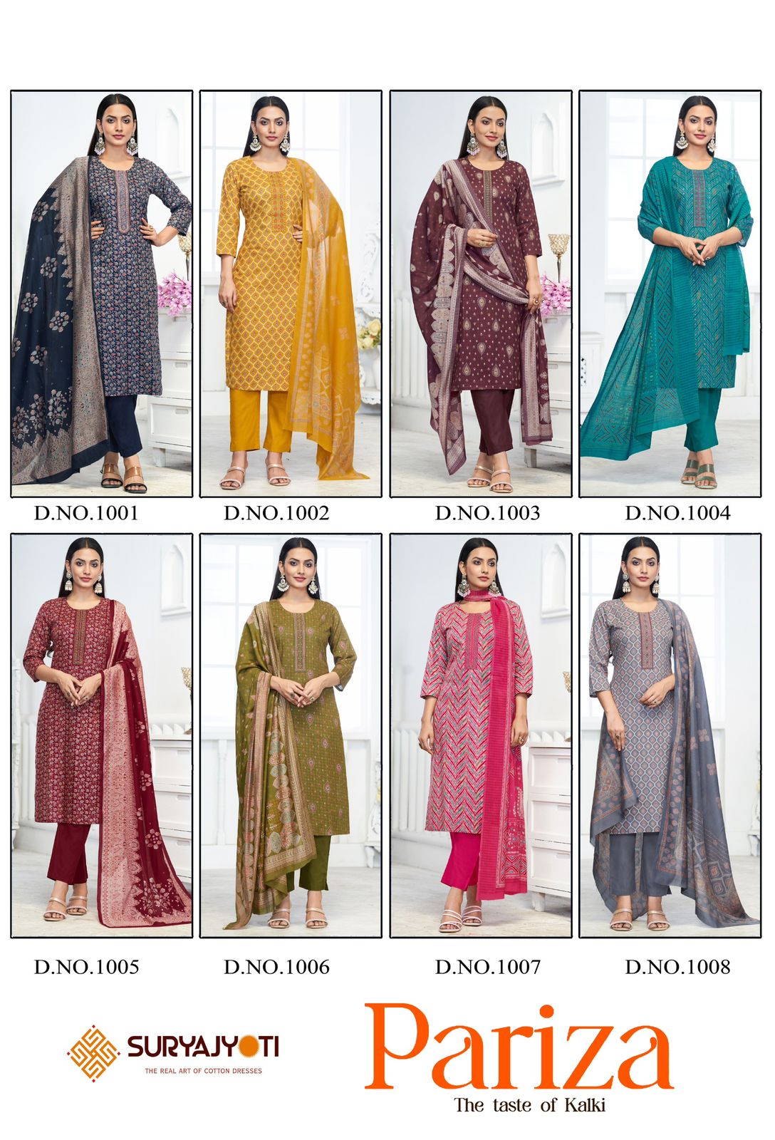 Pariza Suryajyoti Cotton Readymade Pant Style Suits Exporter Gujarat